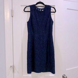 J. Crew Lace Sheath Dress in Navy - size 8